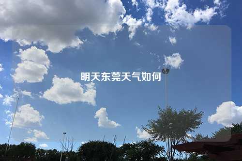 明天东莞天气如何
